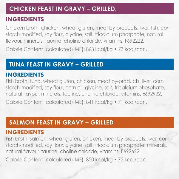 Purina Fancy Feast Variety Pack of Grilled in Gravy Canned Wet Cat Food