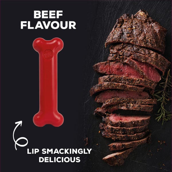 Delicious TastyBone Nylon Chew Bone with Beef Flavour for Dogs of All Sizes
