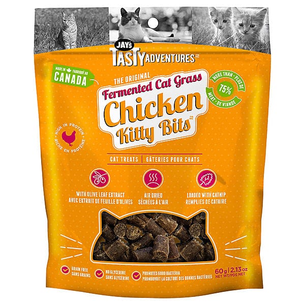 Jay's Premium Chicken & Fermented Cat Grass Kitty Bits Cat Treats