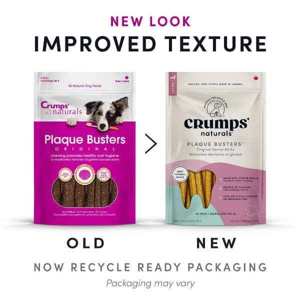 Crumps' Naturals Original Dental Sticks: Plaque and Tartar Busters for Dogs