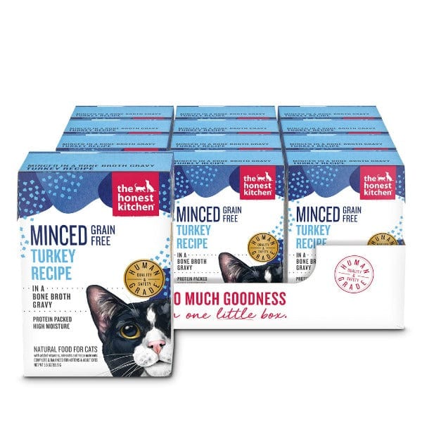 The Honest Kitchen Grain - Free Minced Turkey Wet Cat Food, Case of 12 (Special Order)