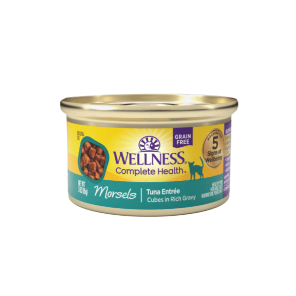 Wellness Complete Health Canned Cat Food - Tuna Entree in Gravy, 3 - ounce Can for Feline Wellness