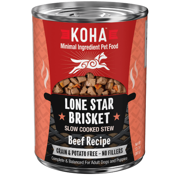 KOHA Lone Star Premium Canned Dog Food - Brisket Flavor for Dogs