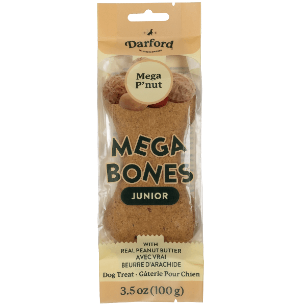 Darford Mega Bones Junior Mega Peanut-Flavored Dog Treats - Ideal Snack for Smaller Canines