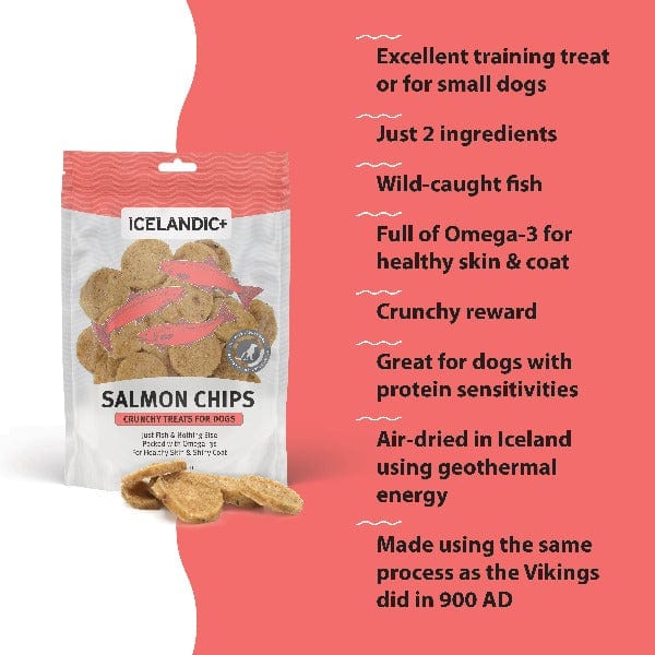 Delicious Icelandic Salmon and Pollock Fish Chips as Premium Dog Treats (Special Order Required)