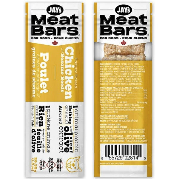 Jay's Chicken & Sesame Dehydrated Meat Bars - Ideal Dog Treats