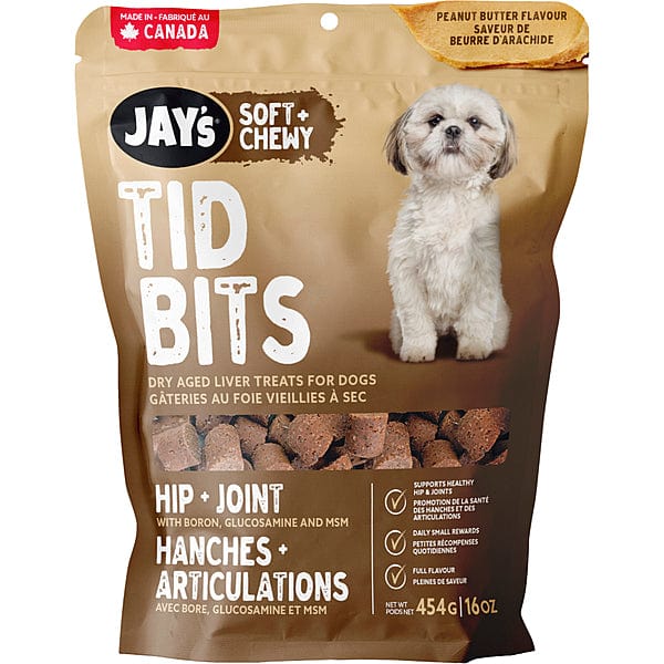 Jay's Premium Soft and Chewy Peanut Butter Flavored Dog Treats for Hip & Joint Health