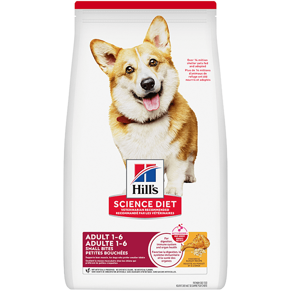 Hill's Science Diet Dry Dog Food for Adult Dogs - Small Bites with Chicken and Barley Recipe