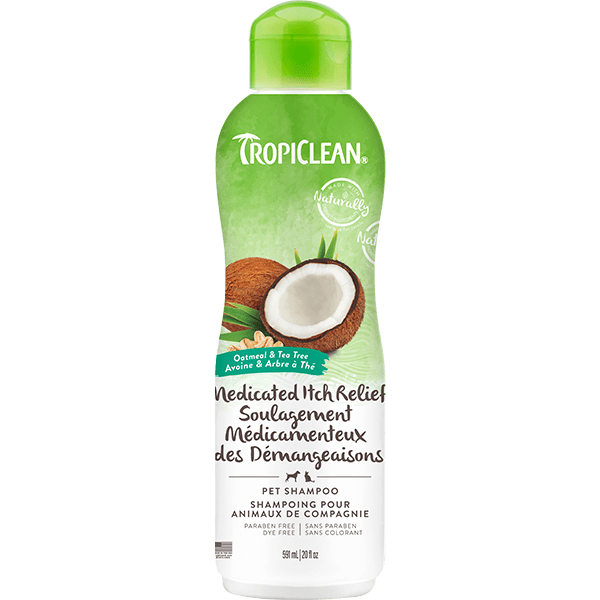 Tropiclean Medicated Oatmeal & Tea Tree Pet Shampoo for Itch Relief