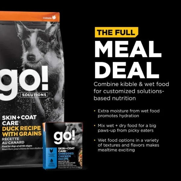 Go! Solutions Grain-Included Dry Dog Food with Duck for Skin & Coat Care
