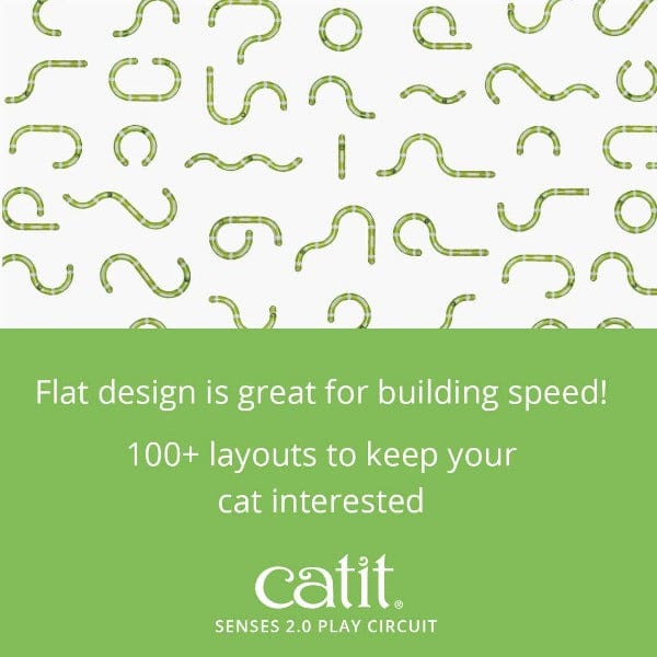 Catit Senses 2.0 Enhanced Play Circuit - Ideal Hunting Toy for Cats