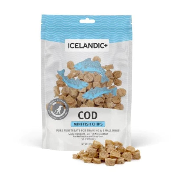 Icelandic Pure Cod Mini Fish Chips - Premium Dog Treats (Special Order Required)