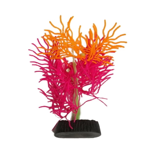 Glow-in-the-Dark Orange/Pink Silicone Seaweed Aquarium Plants (Pack of 6)