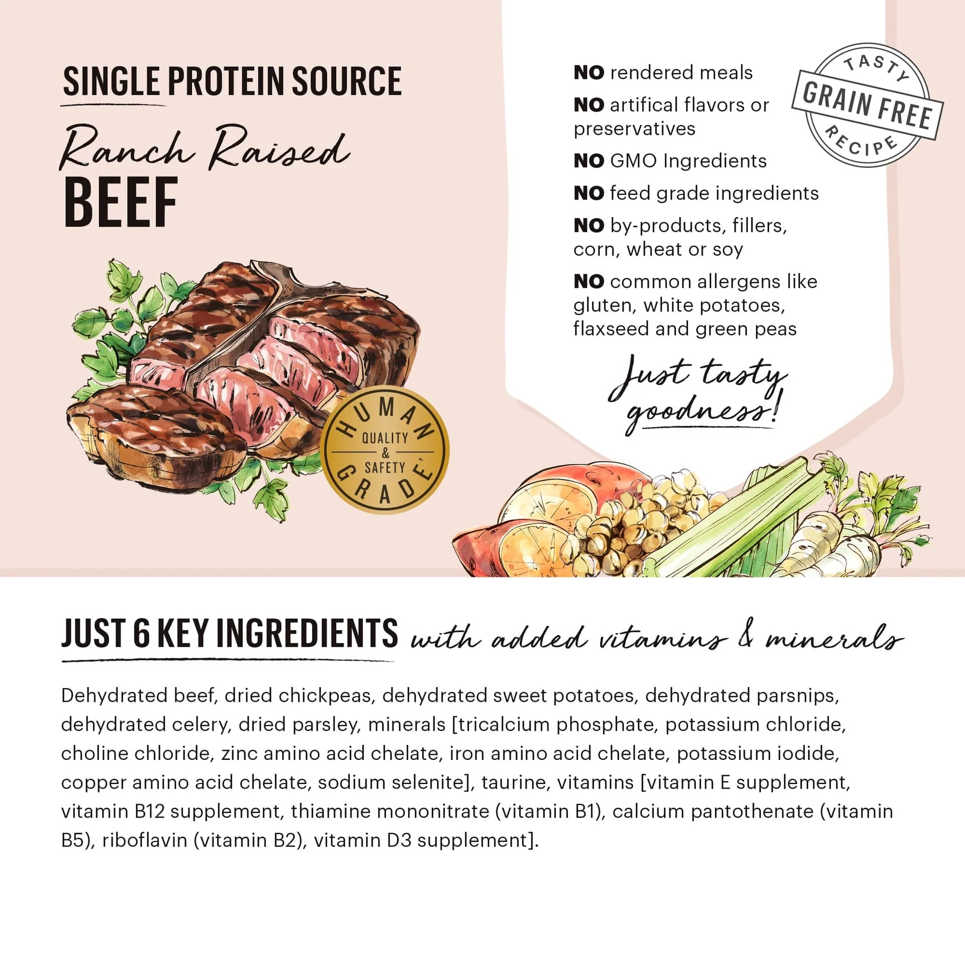 The Honest Kitchen 10lb Grain - Free Limited Ingredient Dehydrated Beef Dog Food (Special Order)