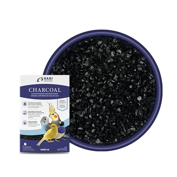 HARI Activated Coconut Charcoal Digestive Aid for Pet Birds