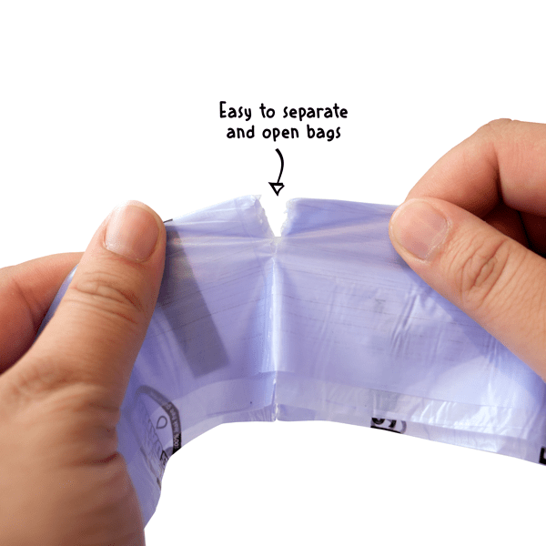100% Biodegradable Spotty Waste Bags for On-the-Go Use
