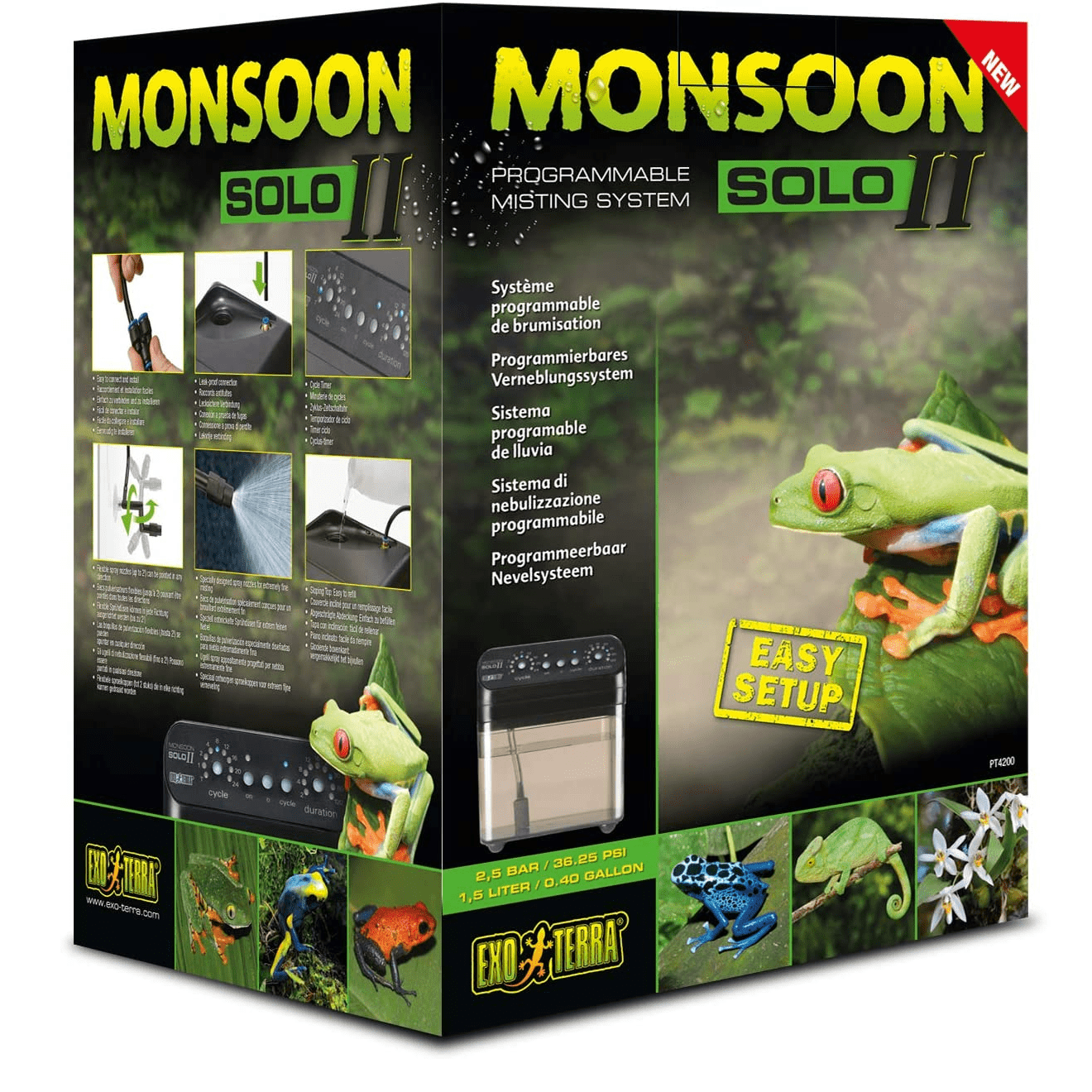Exo Terra Programmable Monsoon Solo II for Terrariums and Greenhouses