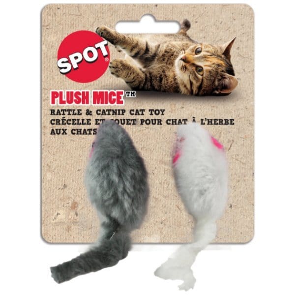 Premium Catnip-Filled Plush Spot Mice Toys for Felines