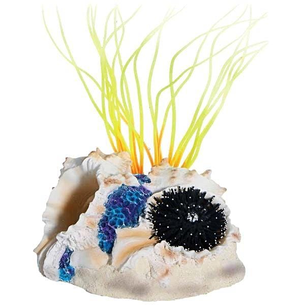 Tahiti Sea Flower Small Red Anemone Shell - Hand - painted Aquarium Ornament