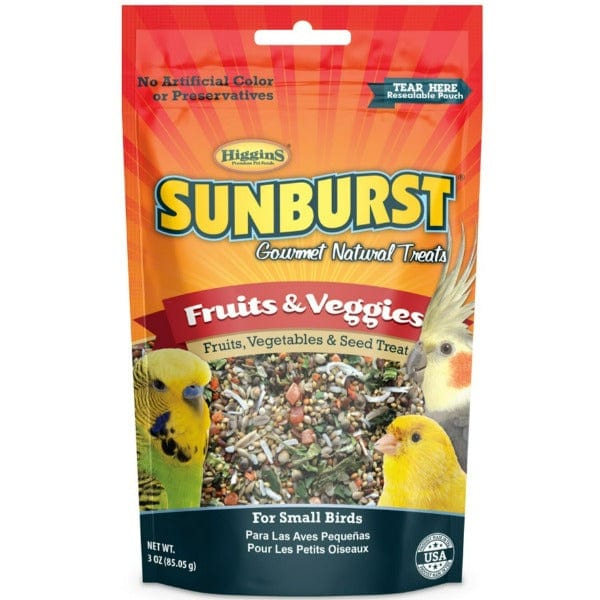 Sunburst Small-sized Gourmet Natural Bird Treats with Fruits and Veggies
