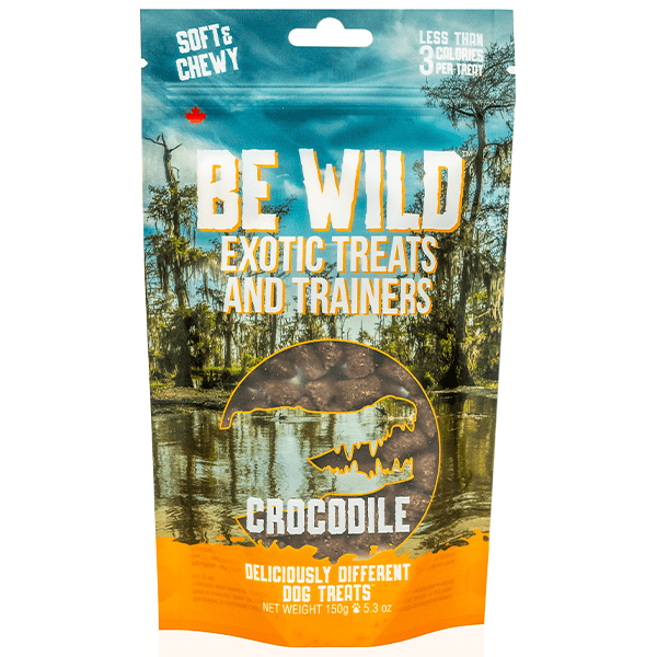 this&that Canine Co. Be Wild Exotic Dog Treats and Training Rewards with Crocodile Flavor