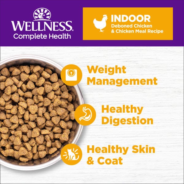 Wellness Complete Health Grain-Free Indoor Dry Cat Food with Deboned Chicken