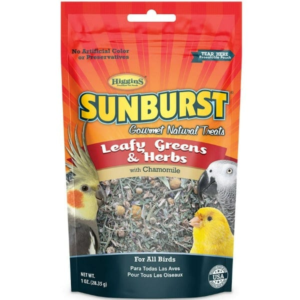Sunburst Gourmet Natural Bird Treats with Leafy Greens and Herbs