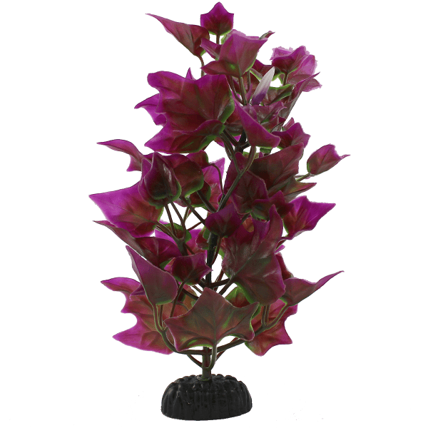 Purple and Green Ivy Style Plastic Aquarium Plants (Set of 8, 8 Inches Tall)