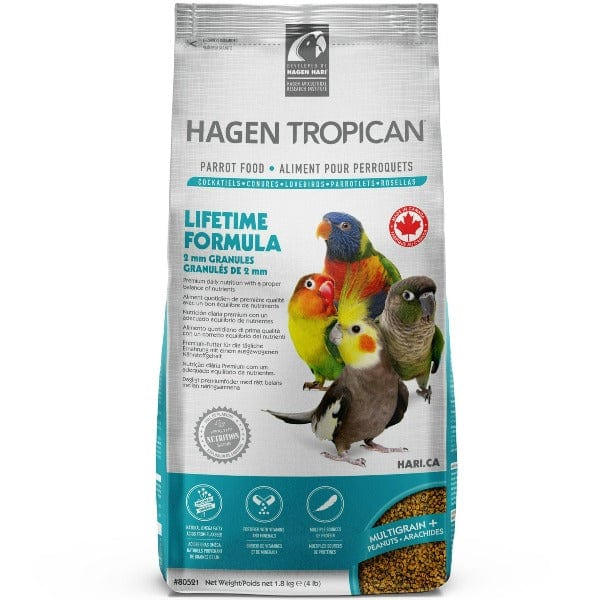 2mm Granules of Tropican Lifetime Formula Ideal for Parrots