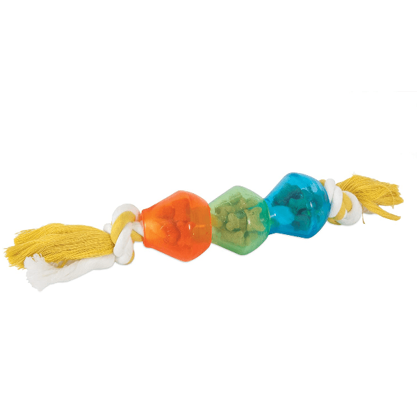 JW Durable TPR Pods Rope Dog Treat Dispensing Toy