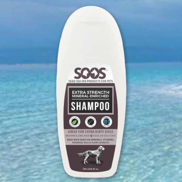 Soos Pets Ultra-Strength Mineral-Infused Shampoo for Medium to Long-Haired Dogs