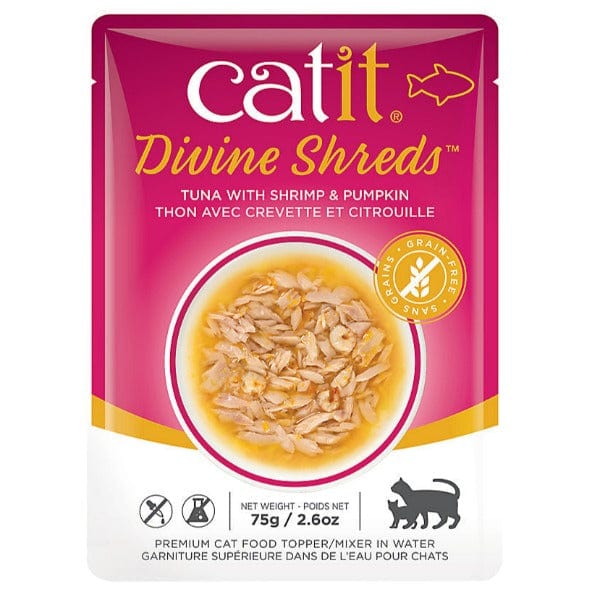 Catit Premium Tuna, Shrimp & Pumpkin Shreds Cat Food Topper