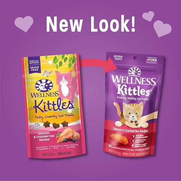 Wellness Kittles Premium Grain - Free Natural Salmon and Cranberries Flavored Cat Treats