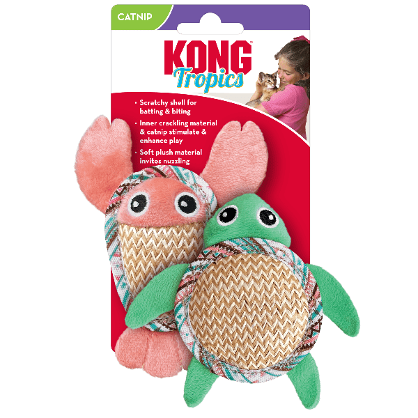 KONG Tropical Pals Interactive Cat Toy Set for Endless Feline Fun