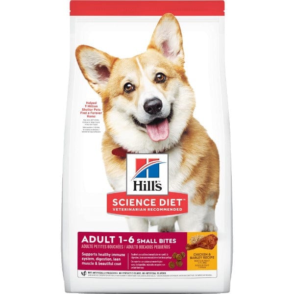 Hill's Science Diet Dry Dog Food for Adult Dogs - Small Bites with Chicken and Barley Recipe