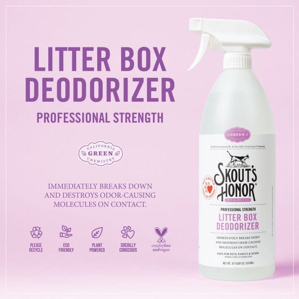 Skout's Honor Premium Cat Litter Box Odor Eliminating Deodorizer Spray