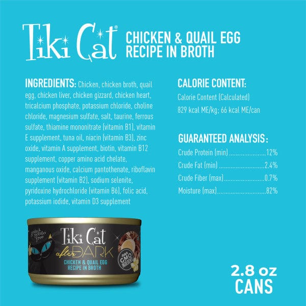 Tiki Cat After Dark Canned Cat Food: Chicken & Quail Egg Recipe
