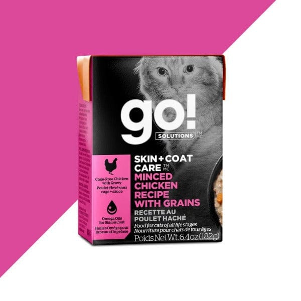 Go! Solutions Wet Minced Chicken Recipe Cat Food for Skin & Coat Care