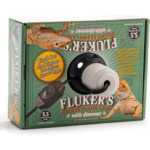 Fluker's Premium Adjustable Clamp Lamp with Dimmer Function