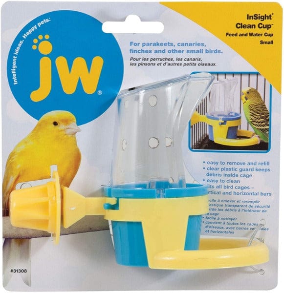 JW Insight Transparent Clean Bird Feed and Water Cup with Easy Installation