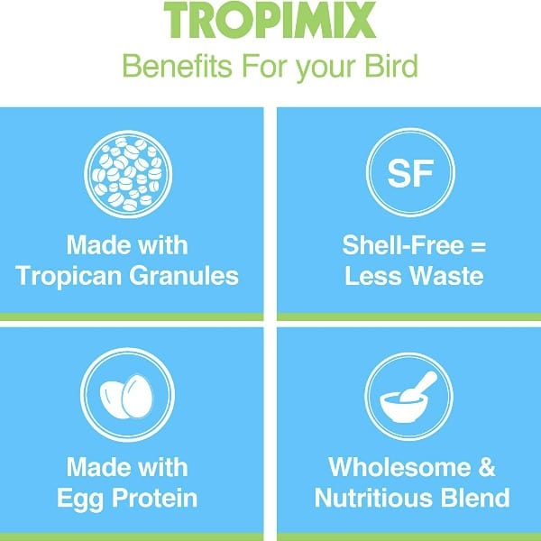 Tropimix Premium Egg Food Blend for Budgies, Canaries and Finches