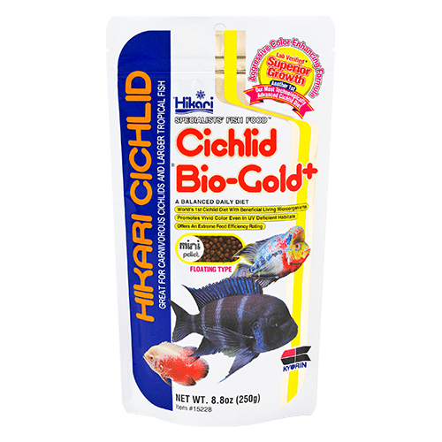Hikari Tropical Cichlid Premium Bio-Gold Plus Pellet Diet for Larger Tropical Fish
