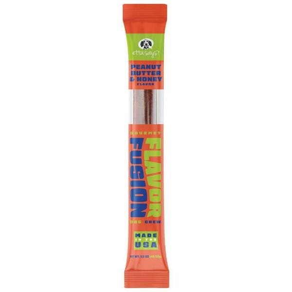 Etta Says! Tasty Peanut Butter & Honey Flavor Fusion Chews for Dogs
