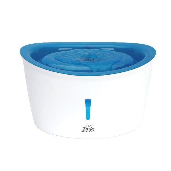 Zeus Cascade Blue-Top Drinking Fountain for Medium to Large Dogs