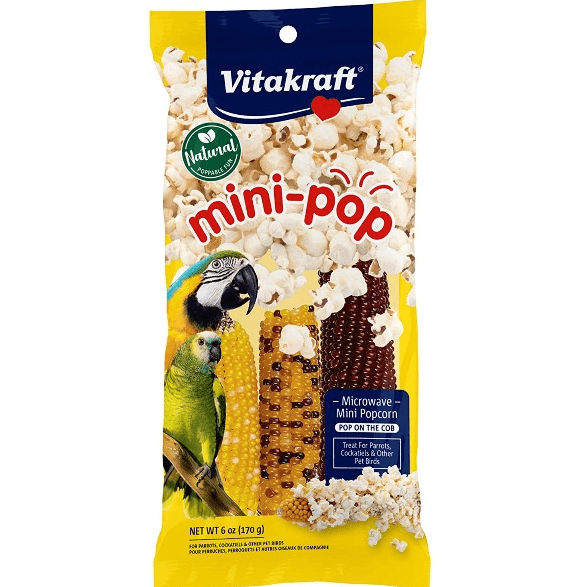 Vitakraft All-Natural Mini-Pop Corn Treat for Birds - Fun and Nutritious