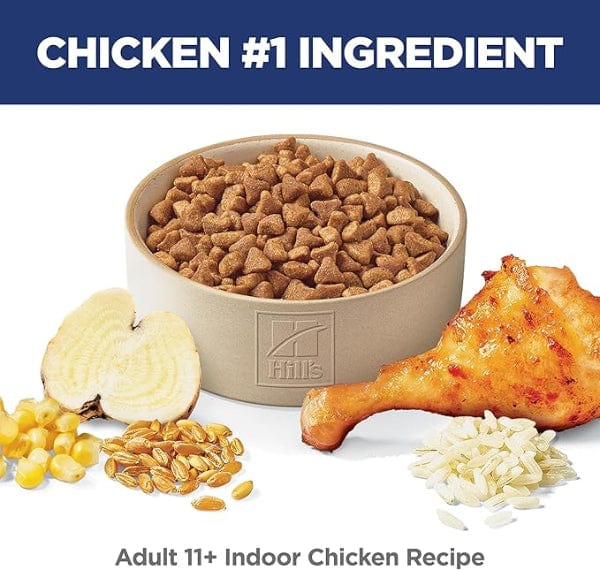 Hill's Science Diet Indoor Adult 11+ Years Old Chicken Flavor Dry Cat Food for Indoor Cats