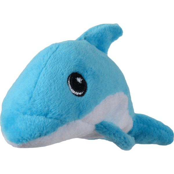 Tender-Tuffs Adorable Tiny Dolphin Plush Interactive Dog Toy for Small Dogs