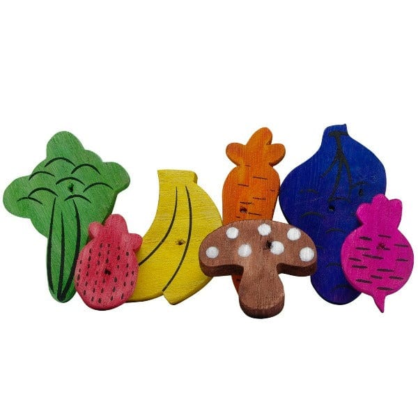 Living World Nibblers All - Natural Fruit and Vegetable Mixed Wood Chew Toys for Small Pets