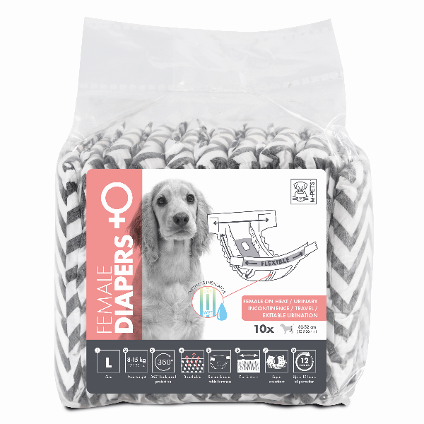 M-PETS Disposable Diapers Specially Designed for Female Dogs
