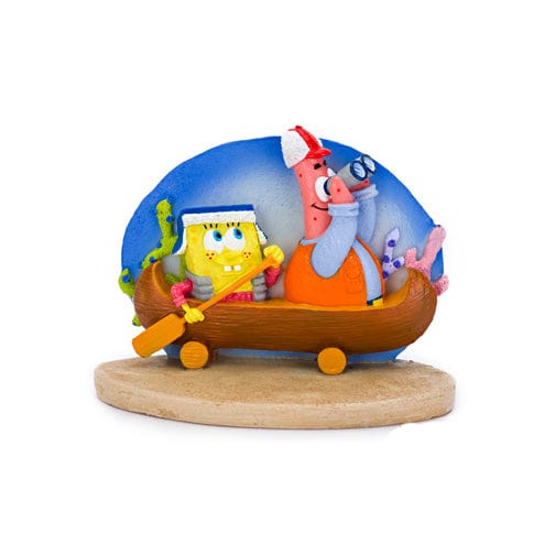 Licensed 2.75 - inch Resin Ornament of Spongebob and Patrick in Canoe